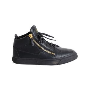 Giuseppe Zanotti Frankie High-Top Sneakers in Black Leather